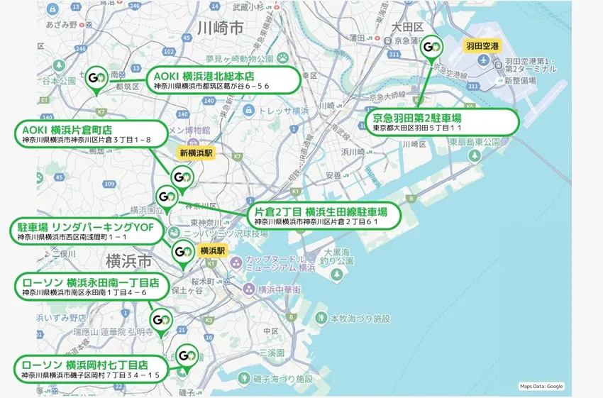 対象スポットマップ